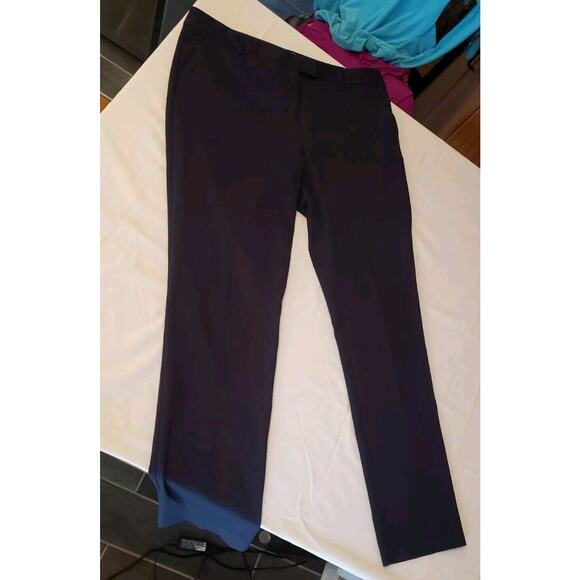 Reiss Joanne Navy Blue Trouser Dress Pants Size 12 Long Classic Neutral Business - Picture 10 of 12